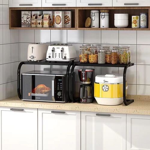 Microwave shelf kitchen rack rice cooker countertop oven stand household double-layer desktop multi-functional storage