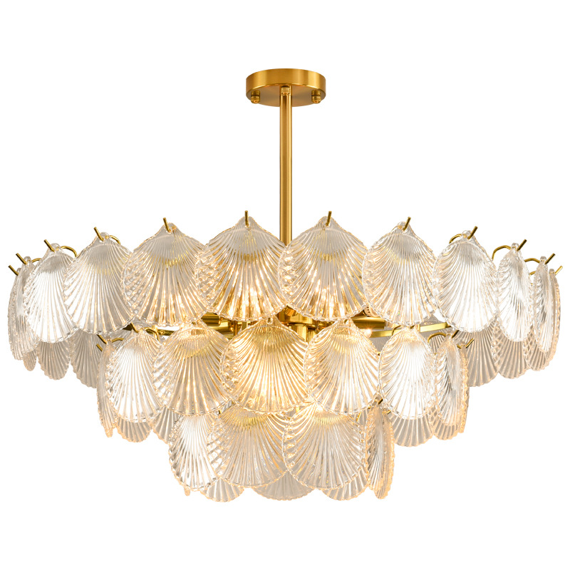 Lámpara del dormitorio lujosa francesa atmósfera moderna y minimalista sala de comedor lámpara de cristal lámpara Zhongshan lámpara 413L