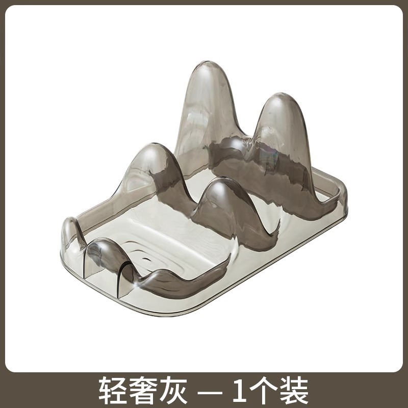 軽くて豪華な二層の鍋の蓋のまな板の棚の台所の台の透明な鍋のシャベルのスプーンの水切りの棚のまな板の置物|undefined