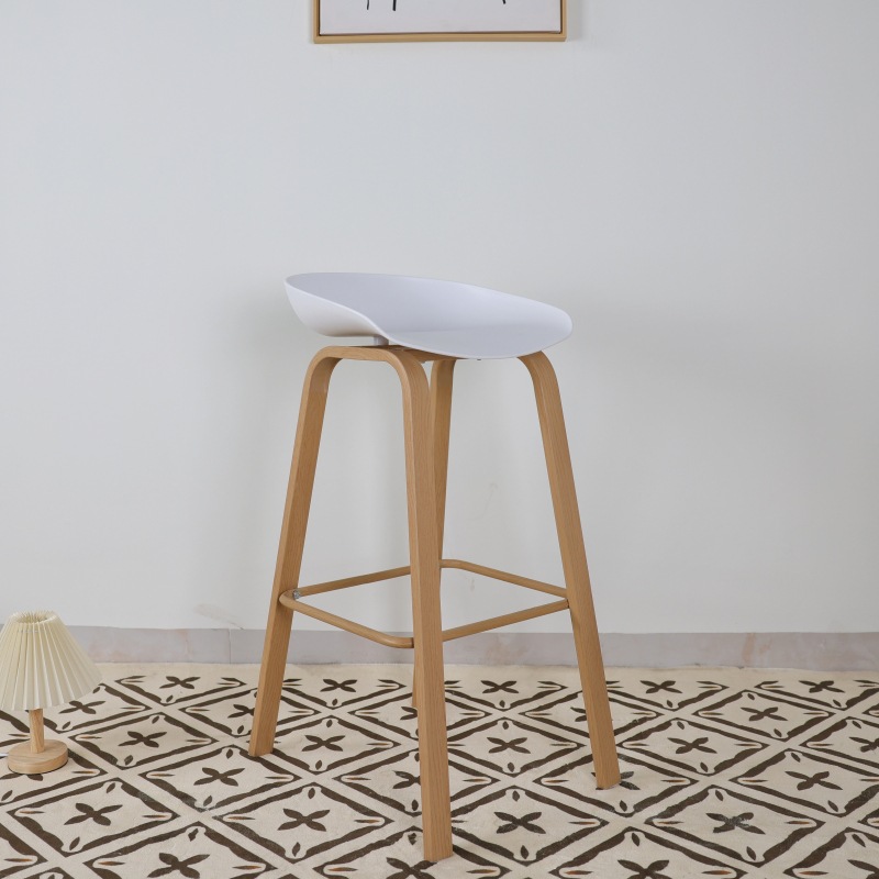 Nordic ocio simple silla de la barra alta Silla de Bar taburete de plástico silla de la barra de hierro casa Foshan fábrica al por mayor