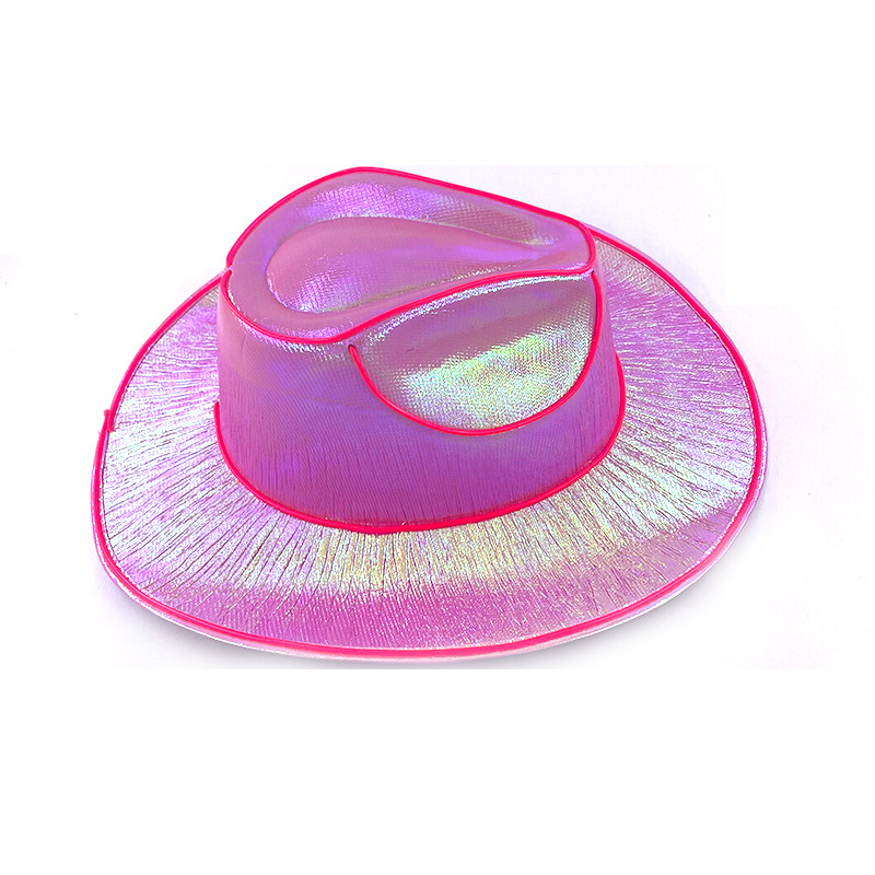 #550-5 浅粉色底(粉色)发光牛仔帽