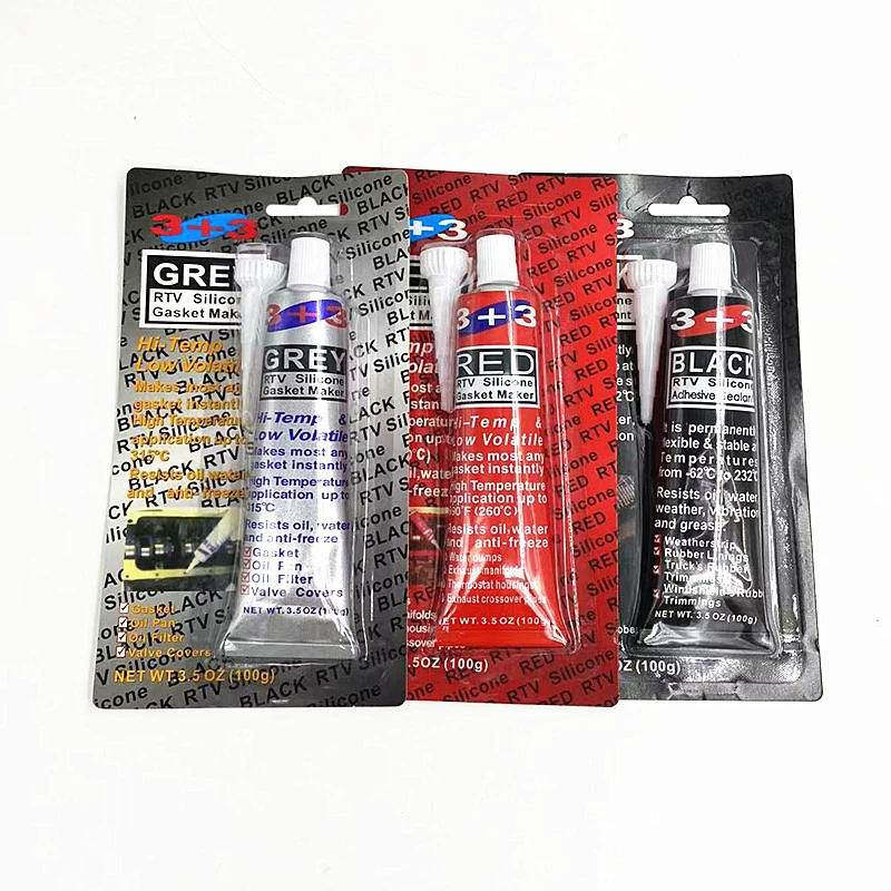 Оригинальные товары 3 3 автомобильный двигатель термостойкий герметик без прокладок силиконовая резина Серая Резина черная резина 100 г