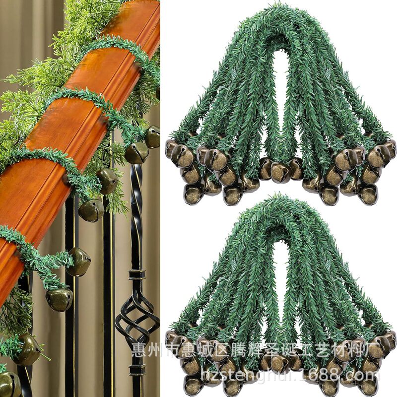 Christmas tie rope, hand-woven wire twist rope, small tie strap, hanging rope accessories, cross-border wire rope with bells Christmas tie rope, hand-woven wire twist rope, small tie strap, hanging rope accessories, cross-border wire rope with bells