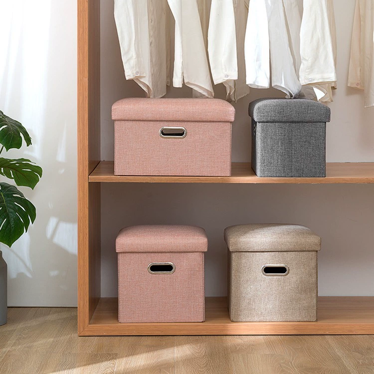 Universal storage system for home use, folding cloth with seat for adults, sofa, shoes, storage box