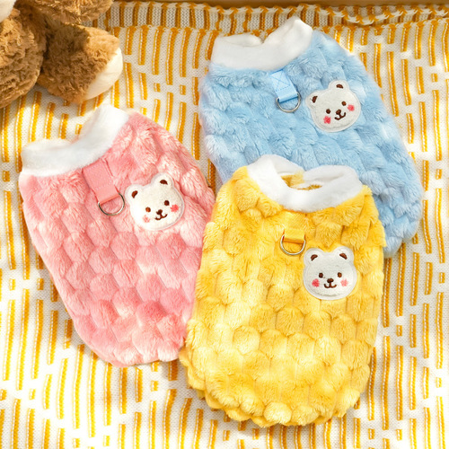 Tractionable puppy clothes, new cat autumn and winter models, Bichon Frize pet Teddy cat and dog supplies plus velvet wholesale