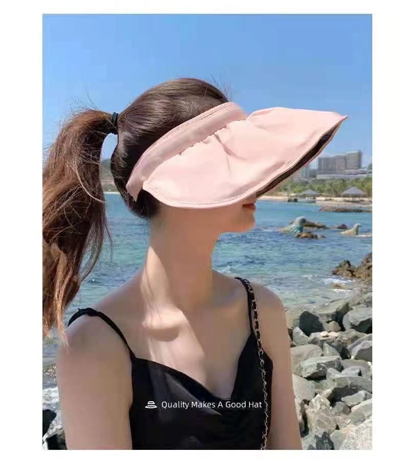 Mujeres Elegante Básico Estilo Simple Color Sólido Grandes Aleros Sombrero Para El Sol display picture 6