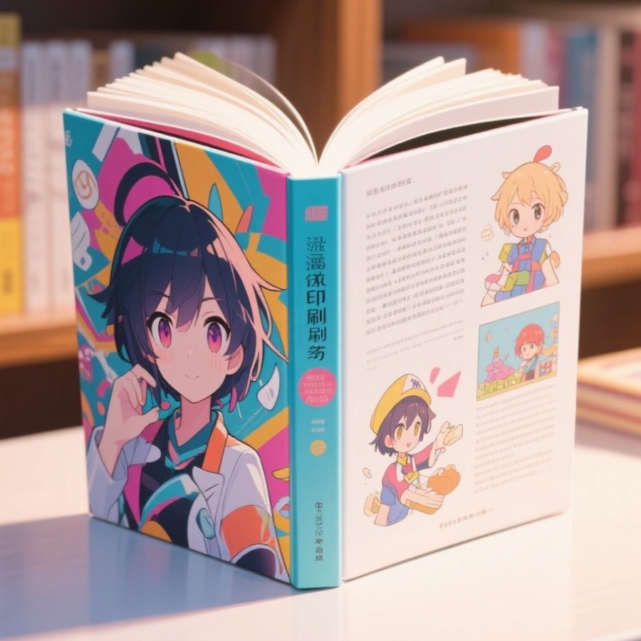 画册印刷厂胶装书籍硬壳精装书印刷二次元漫画书厂家定制印刷书
