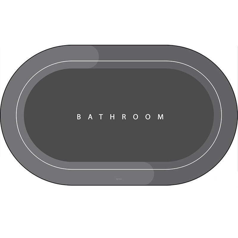 Diatom Mud Upholstered Water Absorbent Bathroom Light Luxury Floor Mat Toilet Door Carpet Bathroom Toilet Non-Slip Foot Mat Carpet