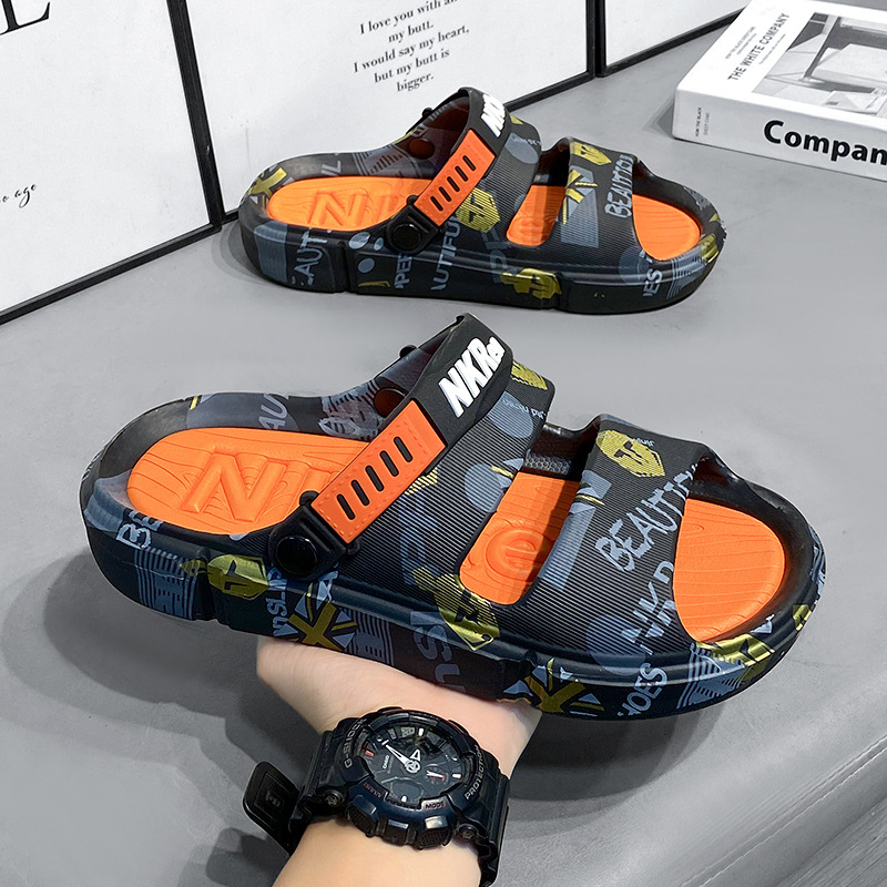 Sandalias para hombre, uso de verano, cinturón de doble uso, talón, antideslizante, pisando mierda, conducción, ocio, vadear, pesca, zapatos de playa junto al mar