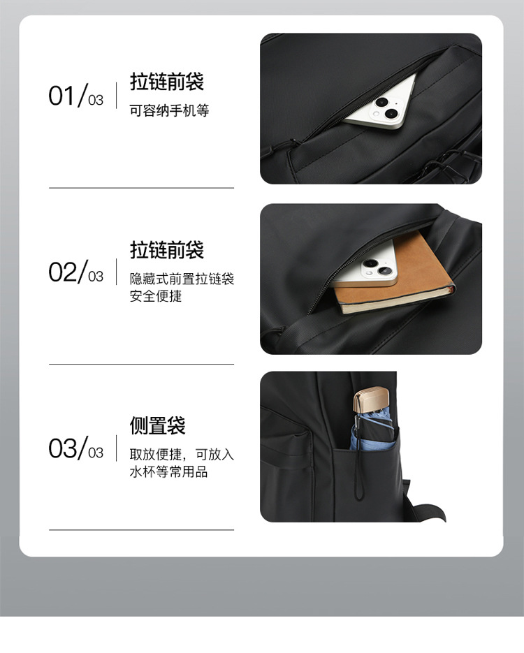 Cross-border wholesale of new large-capacity school bags for junior and senior high school students, foreign trade backpacks, men's Korean version simple commuting computer bags undefined
