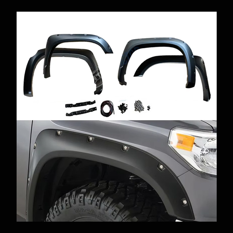 Suitable for 2014-2021 Toyota Tundra Wheel Eyebrow Car Tundra Original Car Black Abs Wheel Eyebrow