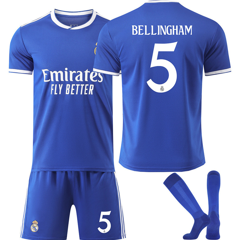 Football Training Uniform A2526 Cross-Border Real Madrid Away No. 5 Bellingham No. 7 Ronaldo No. 9 Mbappe No. 7 Vini