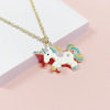 Cartoon cute necklace, metal chain, suitable for import