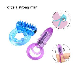 TEMU Men's Vibration Locking Ring Concentric Double Ring Electric Shock Shock Couple Shared Ring Adult Sex Supplies