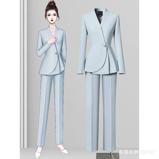 西装套装女高级感职业正装医美咨询师前台工装新美业美容院工作服