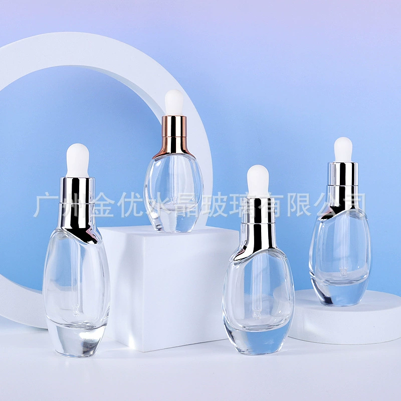 Пятно 15ml Розовая золотая кольчатая сыворотка Образец бутылки для капельницы 30ml Толстодное дно с плоской миосубстратом бутылка для спермы