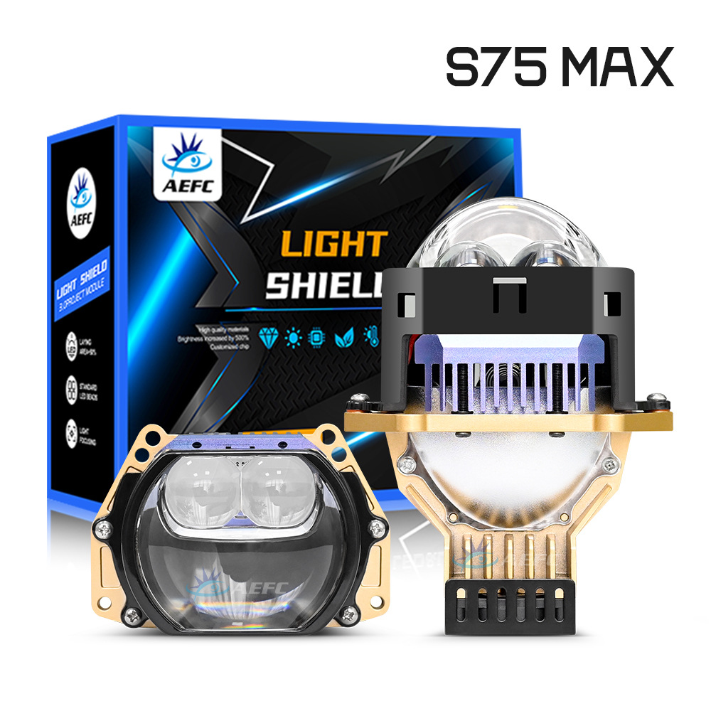 New Square Lens Dual Direct Beam Laser Headlight 3inch Led Bifocal Lens Led Car Light Car Headlight H4 H7