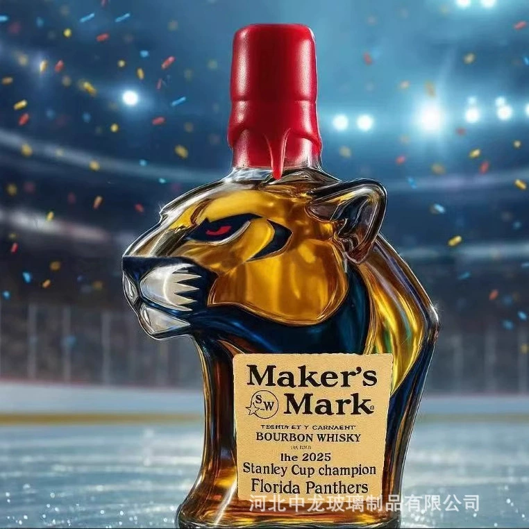 2025 трансграничный хитовый стиль Бунтарская бутылка виски Леопардовая бутылка виски