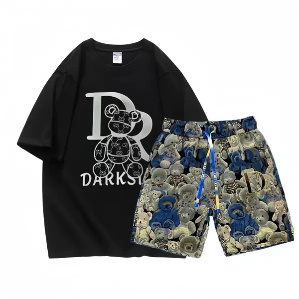 Black set, T-shirt, shorts