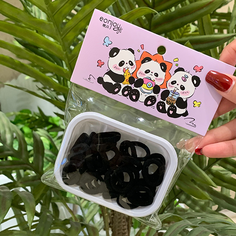 귀여운 애완동물용 검정색 수건 고리 40개