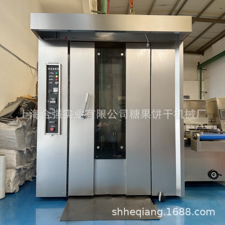 上海合强旋转炉 热风循环烤箱 32盘燃油烤炉 曲奇热风烤炉 推车炉