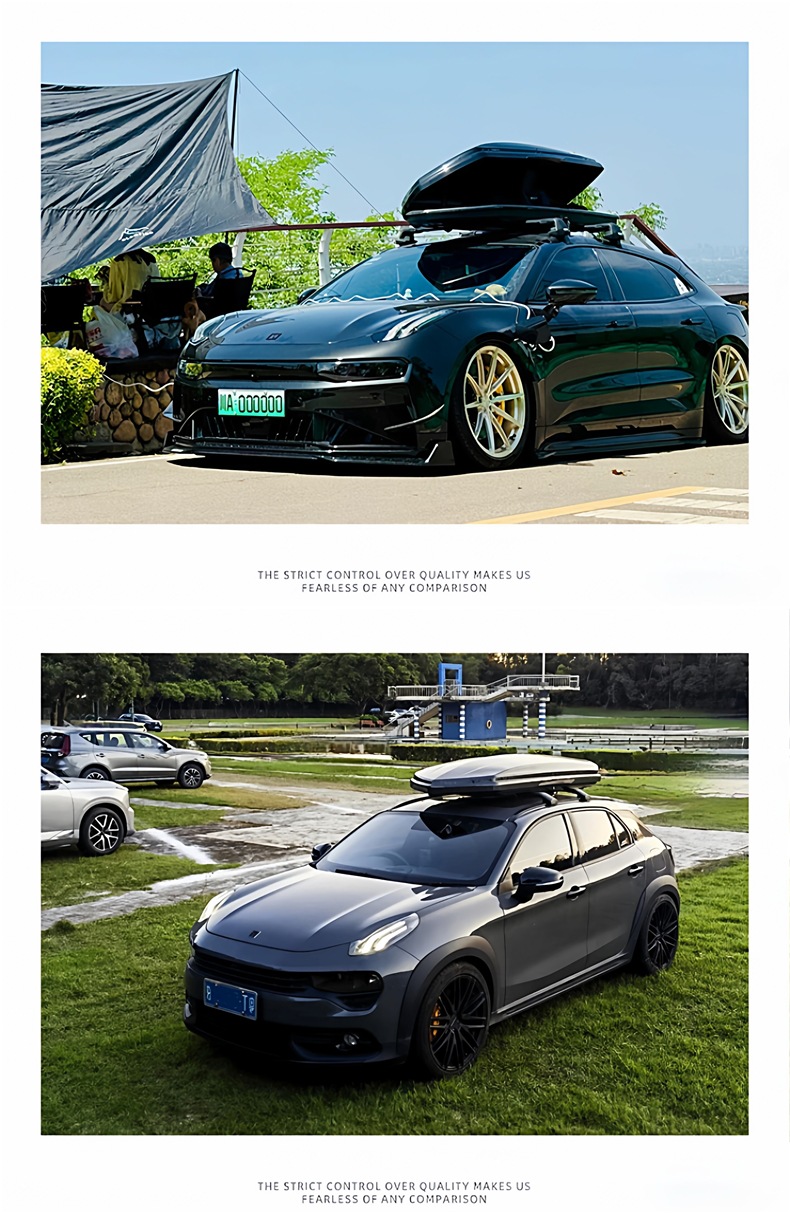 Roof luggage box for SUVs, universal car roof box luggage rack, large-capacity recessed travel box, low wind resistance