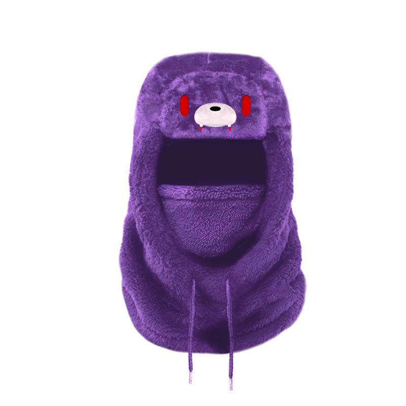 Otoño y invierno de peluche caliente protector de orejas gorra de cuello gruesa máscara de esquí y bicicleta para hombres y mujeres a prueba de viento al por mayor