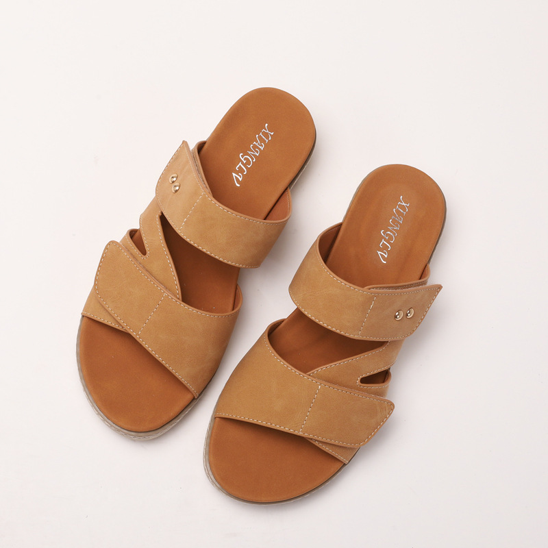 Fashion Bohemian Outdoor Sandals New Summer Lightweight Casual Simple Wedge Shoes_vogvips.com