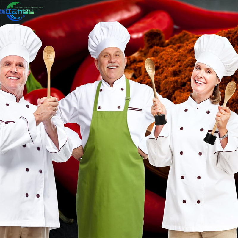 Amazon moderno Lotus cuchara de madera condimento cuchara utensilios de cocina cuchara de tres piezas conjunto logo