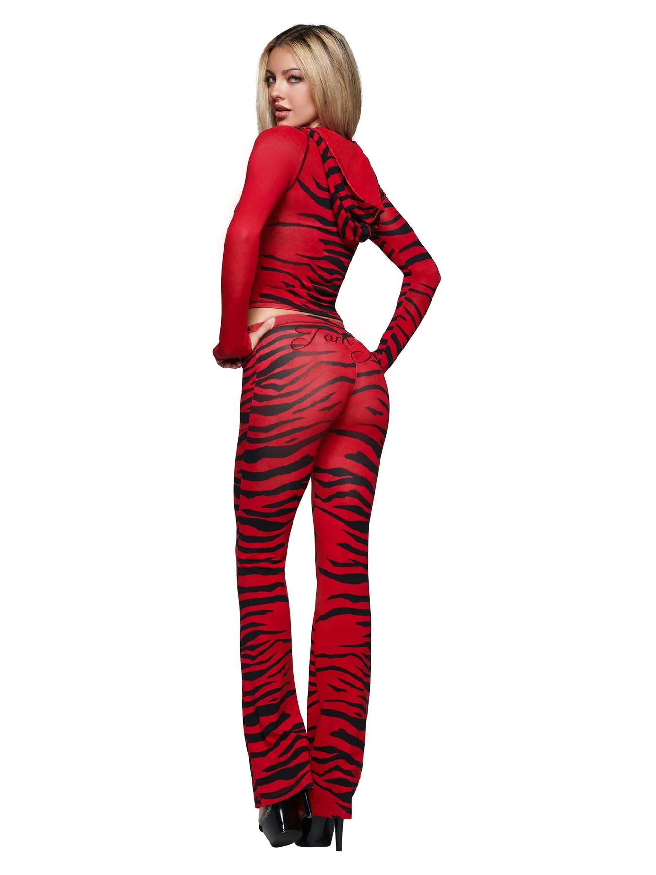 Red zebra print / S