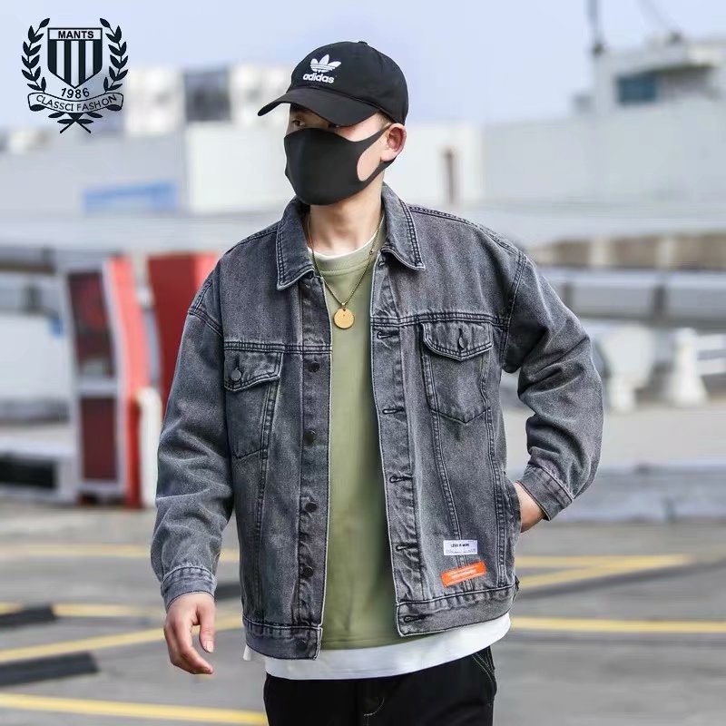 Abrigo de mezclilla chaqueta de hombre 2021 Primavera y otoño nueva tendencia Versión Coreana de ropa de invierno para hombre Marca Tide Top para hombre todo partido