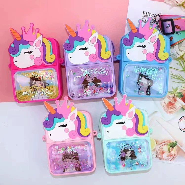 Новая модная силиконовая сумка-кроссбоди 2024 года с эффектом «жидкого песка», детская сумочка через плечо, милый мультяшный кошелек для монет, мини-сумка