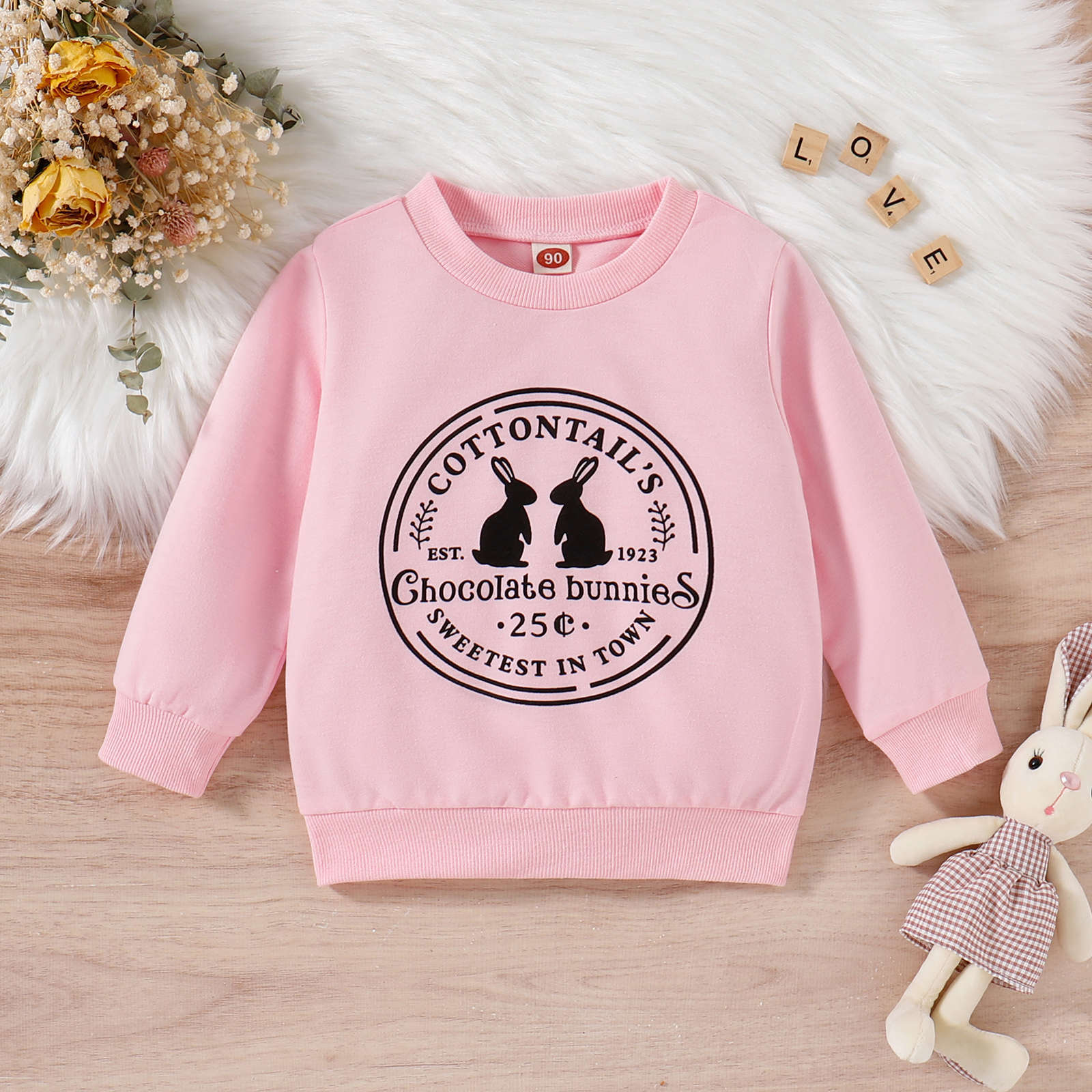 Easter Fashion Rabbit Letter Cotton Polyester Hoodies & Sweaters display picture 3