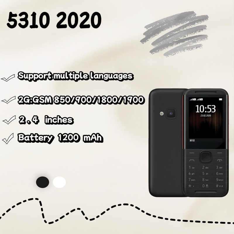 Cross-Border Export 5310 2020 Gsm Mobile Non-Smart Dual-Sim Straight-Button Student and Elderly Phone