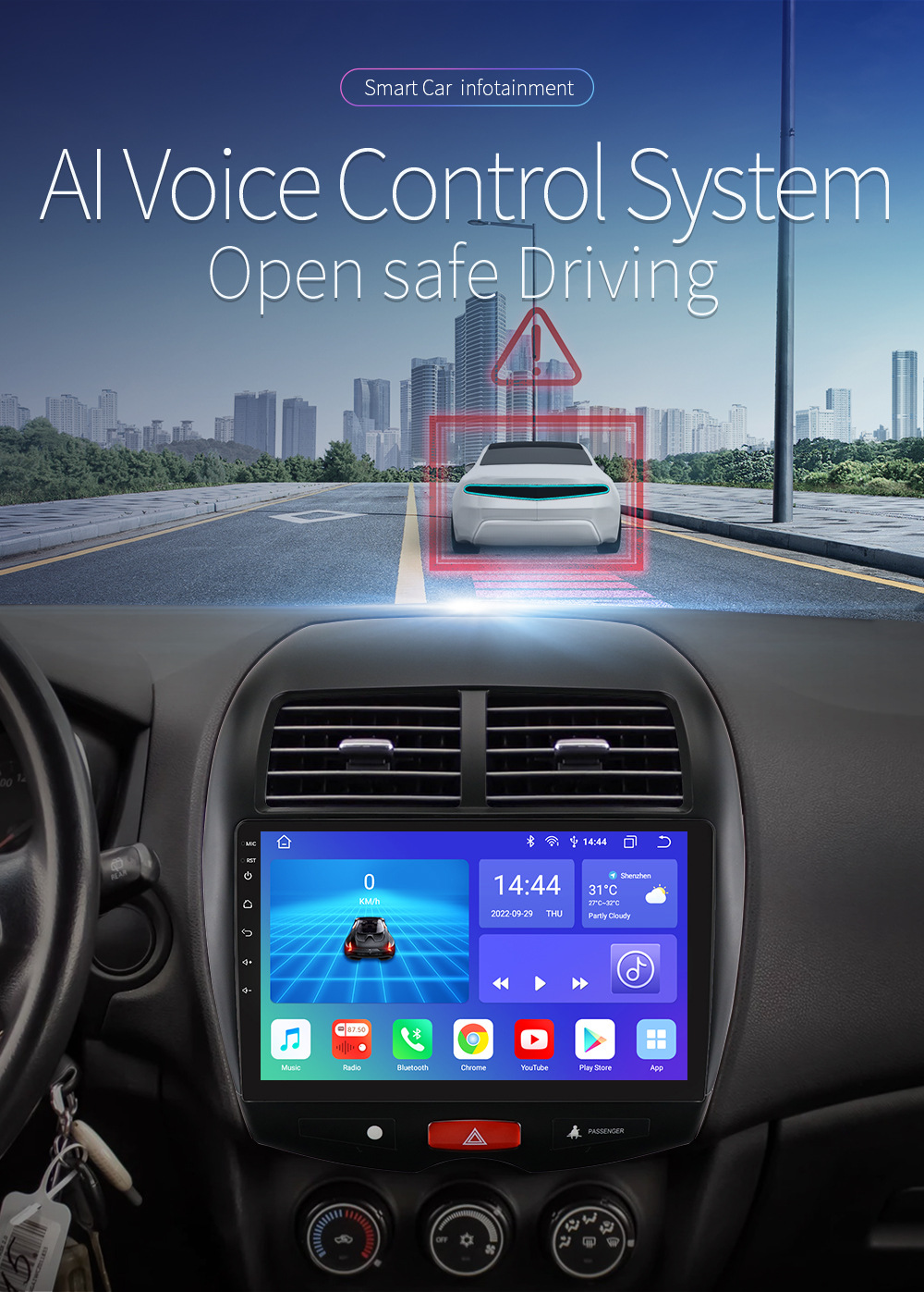 10inch Suitable for Mitsubishi Jinxuan Android Large Screen Car Mp5 Player Gps Navigation Reversing Image All-In-One Machine