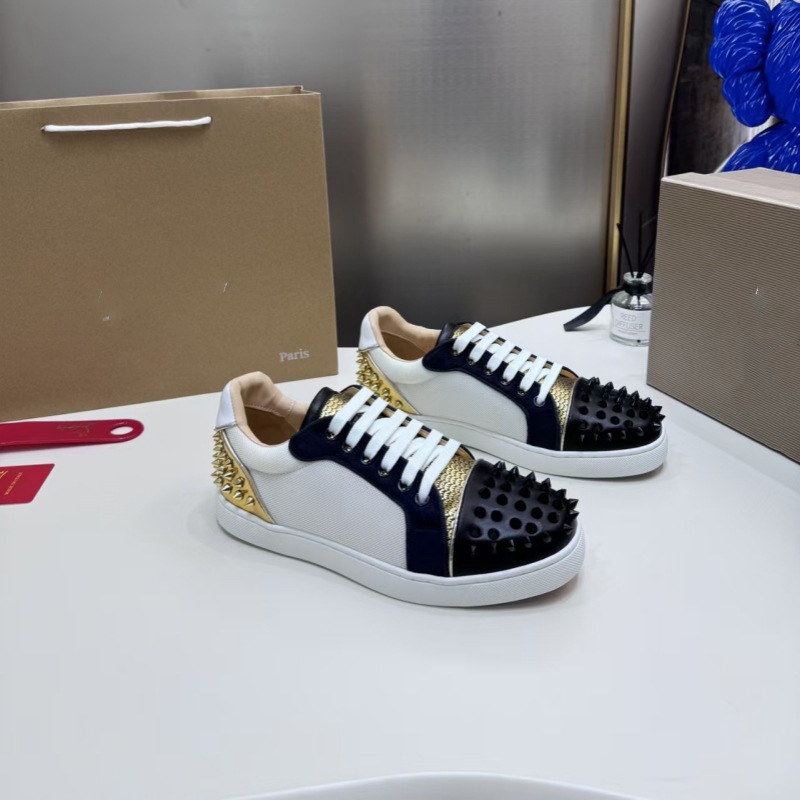 Color block black and white gold rivets