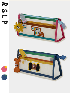 Ruosu Liangpin 2025 New Cute Mesh Stationery Small Sundries Cosmetics Bag Student Pencil Case Multi-Functional Large Capacity