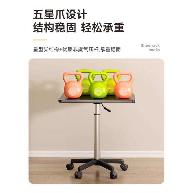 Mesa de borde de cama móvil Dormitorio, escritorio de computadora con elevación para el hogar, mesa pequeña y simple junto a la cama, mesa de trabajo, escritorio