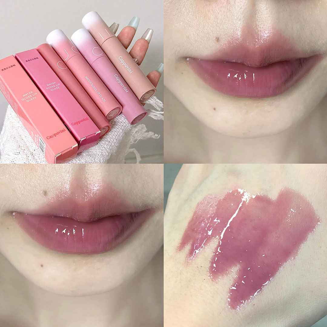 Cappuccino esmalte labial transparente de agua espejo de agua esmalte labial de la fiesta de estudiantes blanqueamiento natural lápiz labial al por mayor