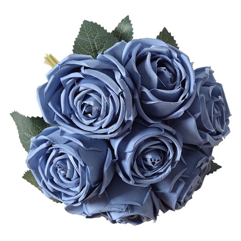 Rosa artificial 7-cabeza imperial concubina Rosa sosteniendo Flor de estilo europeo Flor de seda boda Hotel sala de estar decoración transfronteriza al por mayor