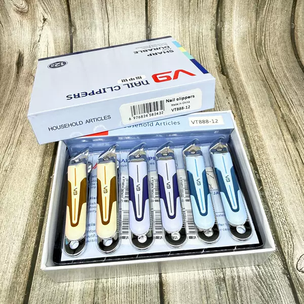 Nail Clippers V9 Anti-Splash Nail Clippers Durable Sharp Carbon Steel Toenail Clippers for Men and Women 12 Pieces Boxed
