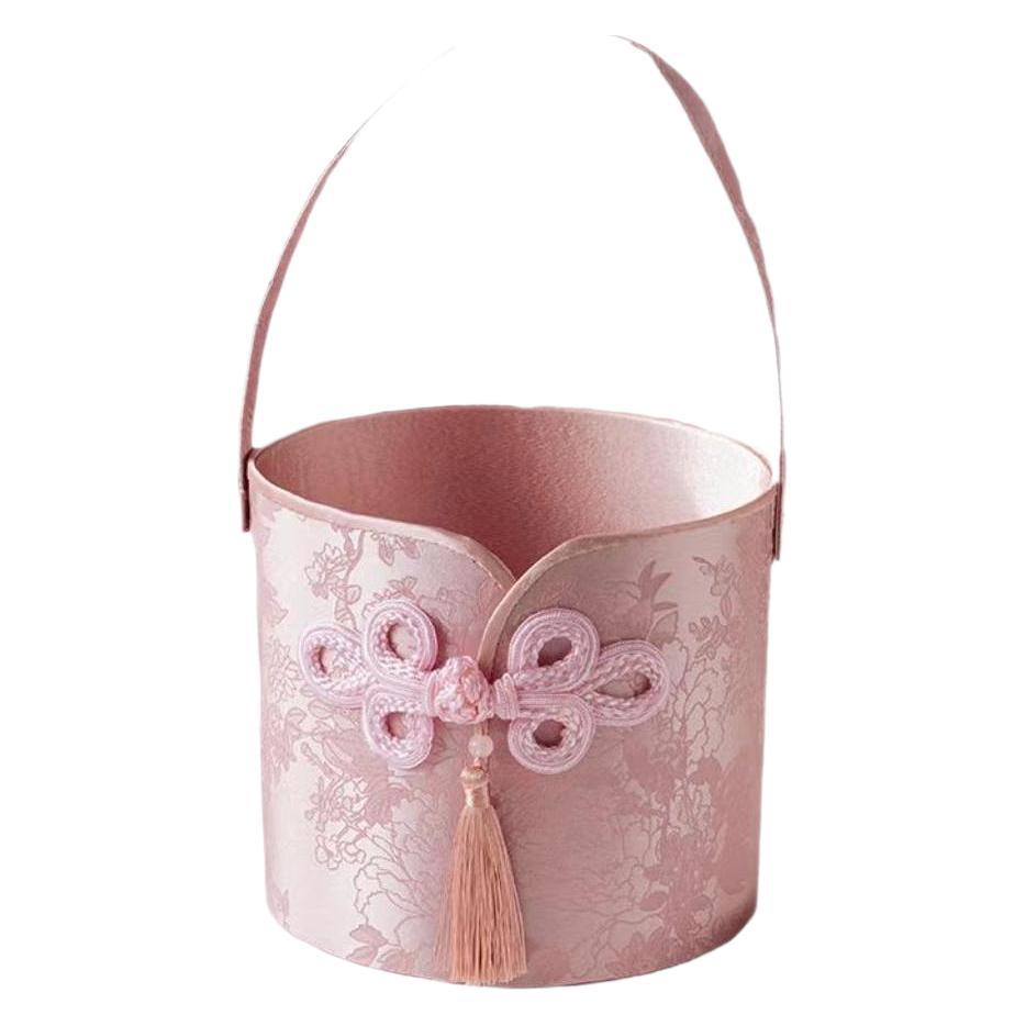 Nuevo estilo chino retro flange brocade satin abrazar barril de boda regalo de cumpleaños regalo de boda de negocios caja de regalo