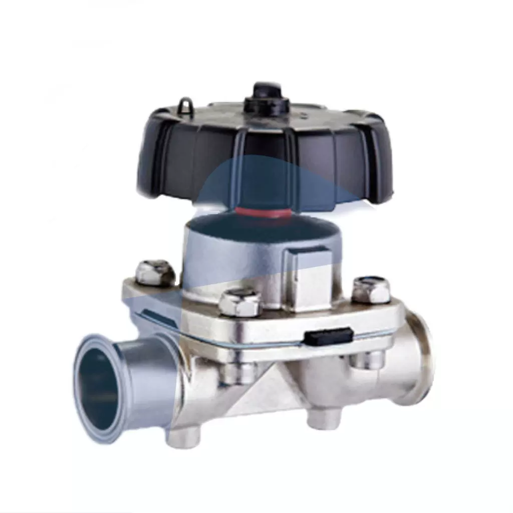 316L卫生级不锈钢手动新型型隔膜阀食品级卡箍式焊接快装膜隔阀门