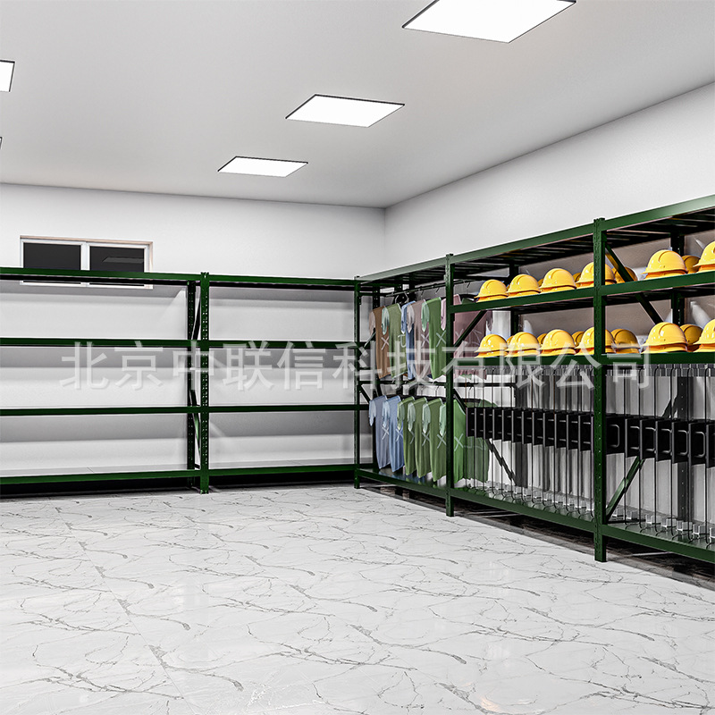 军绿色货架盾牌货架铁锹架锹镐架盾牌存放架服装服架军绿色物资架