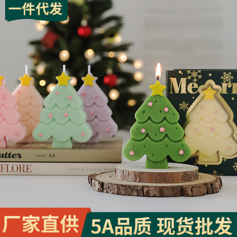 圣诞香薰蜡烛圣诞树造型装饰伴手礼小礼物candle礼盒香氛蠟燭|undefined