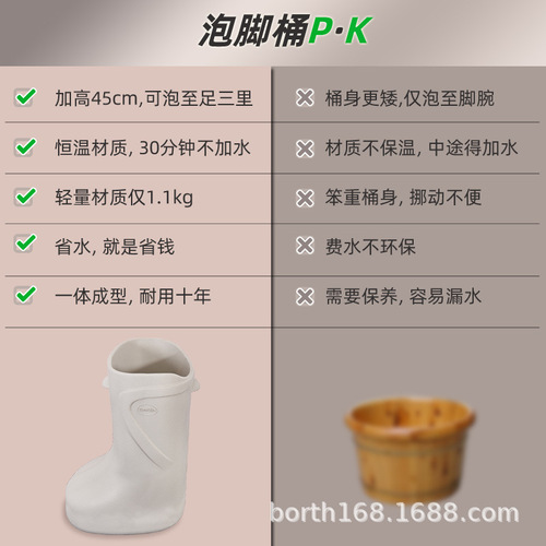 Bosl plus deep foot bath bucket constant temperature water saving lightweight foot bath bucket home foot bath basin