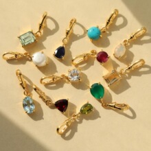 �W���羳�¿�12�®�������ʯ����DIY���Ͳ��L��ɫϵ��18K��ɫŮ