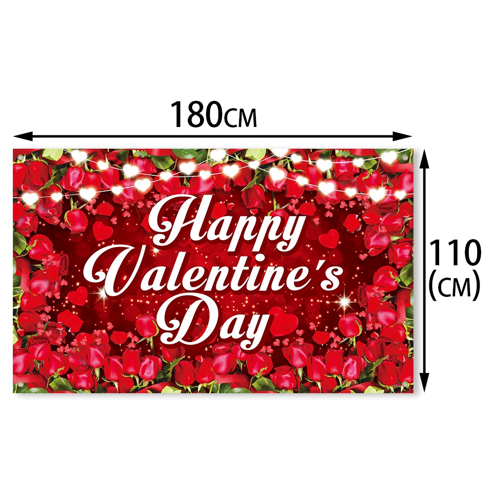 Amazon nuevo fondo del día de San Valentín decoración pancarta propuesta decoración de la boda rosa amor fondo tela foto