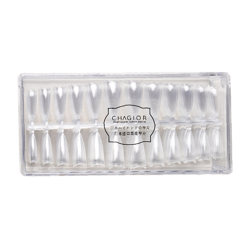 Alta calidad de tallado libre de molienda de la Media Luna Japonesa C Radian semi-stick hoja de uñas ultra-delgada transparente extensión de desgaste para manicura