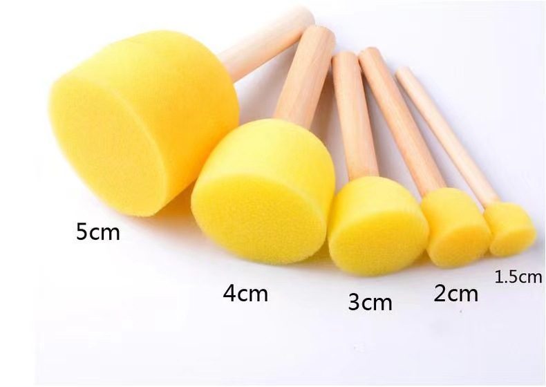 Sponge handle, children's pigment seal, (Cross-border trading), handmade